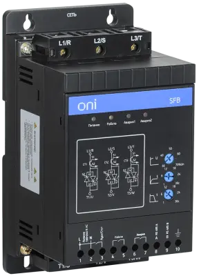 IEK ONI Устройство плавного пуска SFB 3Ф 380В 0,75кВт 1,5A Uупр 110-220В Modbus